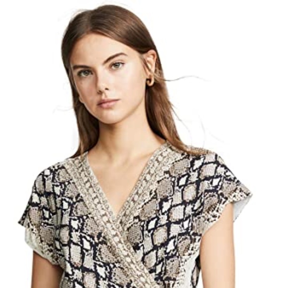 NWT Joie Snake Bethwyn C Print Wrap Midi Dress - Picture 6 of 9